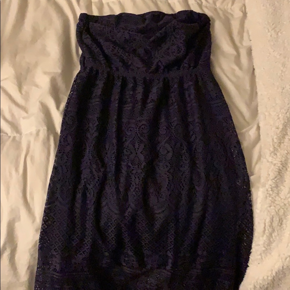 A blue dress
